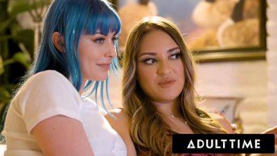ADULT TIME - Lesbian Cuckquean Gizelle Blanco Watches Jewelz Blu Eat Out Kenna James! - hotmovs.com