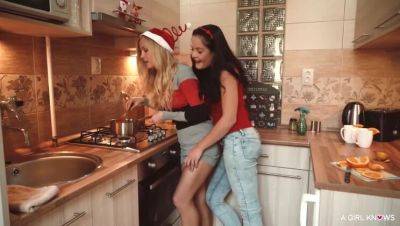 Sizzling Holiday Lesbian Encounter featuring Hungarian Stars Sicilia and Dolly Diore - xxxfiles.com - Hungary